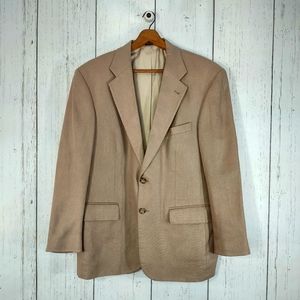 Oscar de la Renta Tan 100% Silk Blazer 42S